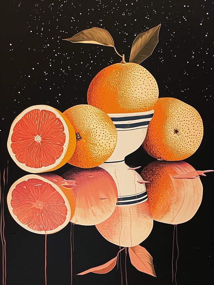 Art Deco Orange Reflection