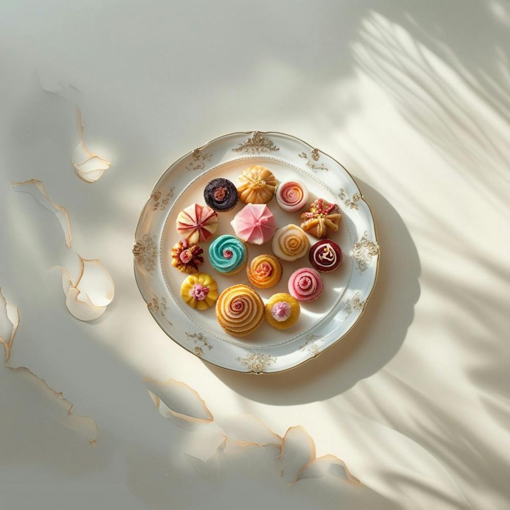 Desserts auf einem Teller