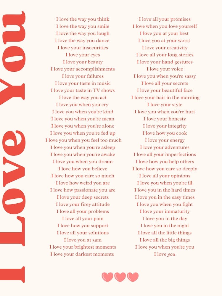 I Love You Retro Quote Valentines