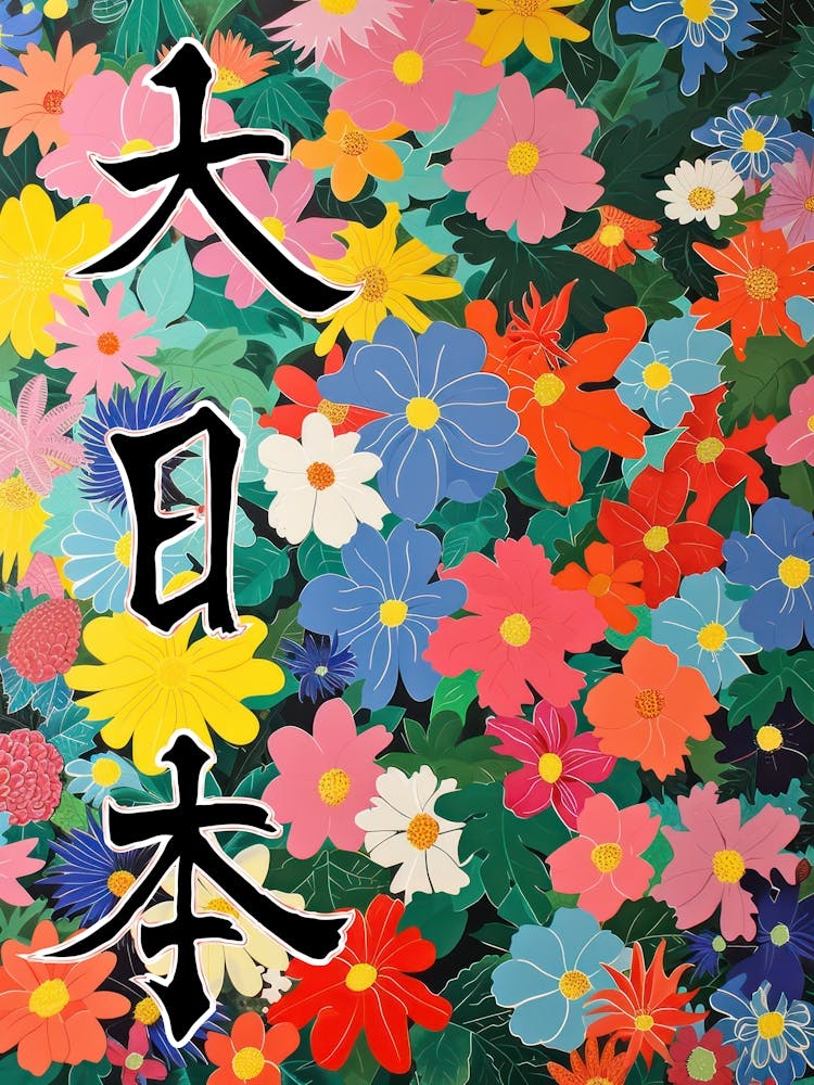 Great Japan Hokusai Poster Japanese Flowers 9
