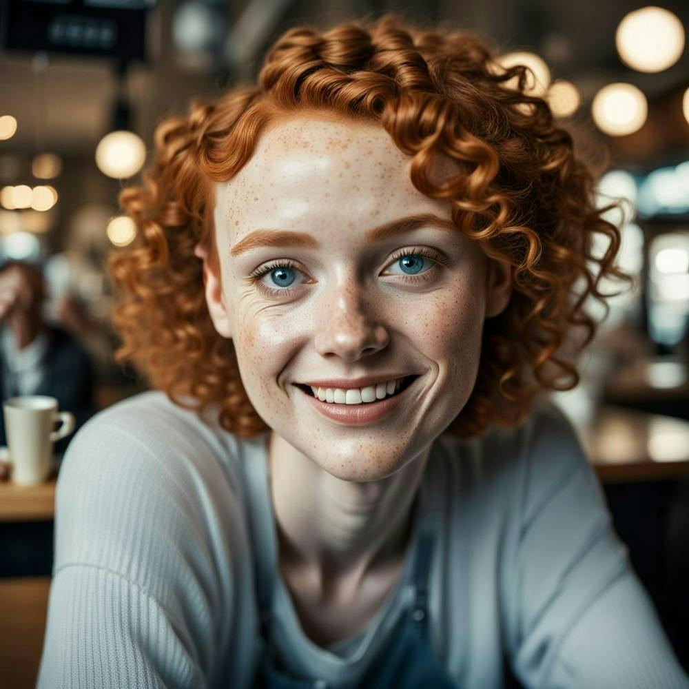 Portrait Of A Young Woman With Red Hair