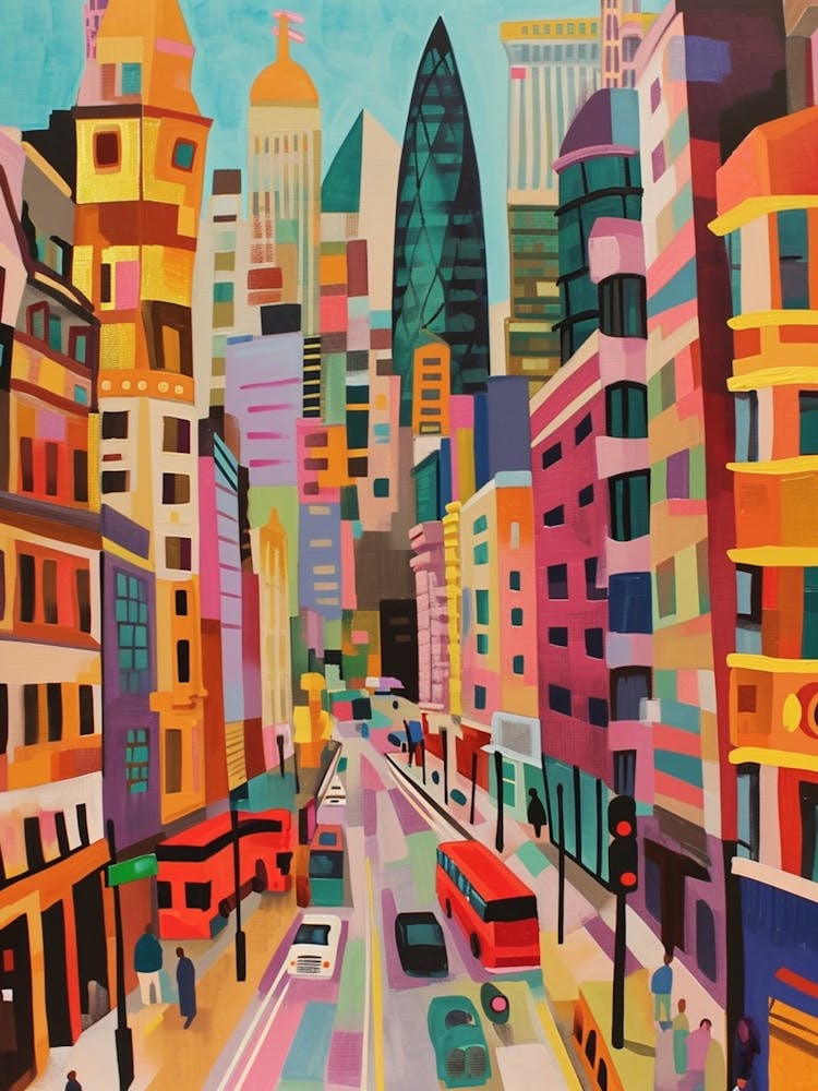 Kitsch Colour Pop London Cityscape