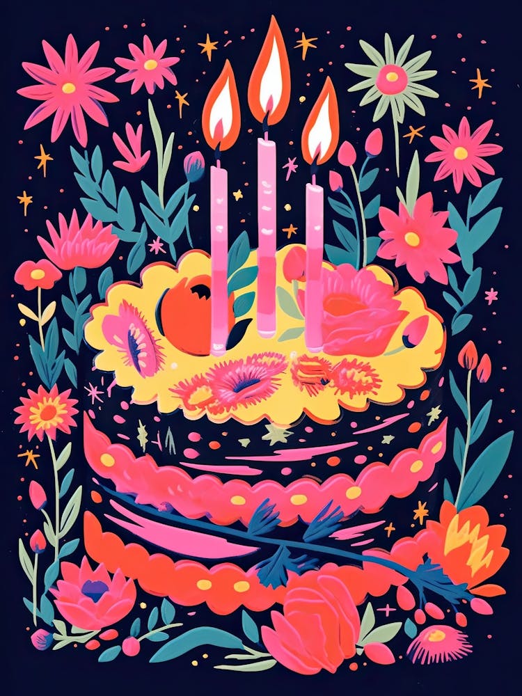 Birthday Cake Illustration 11
