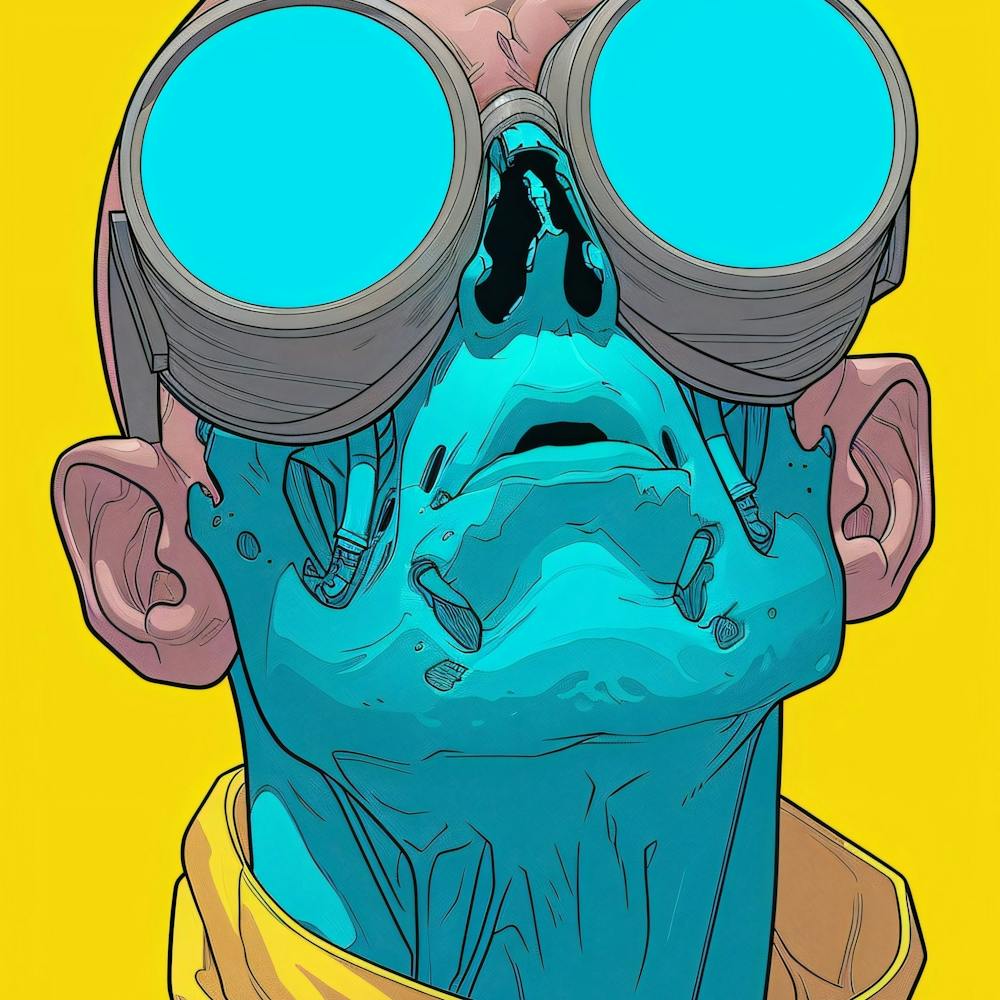 Apocalypse Goggles Blue and Yellow
