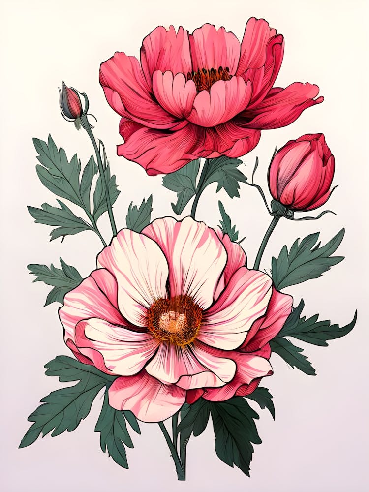 Pink Poppy Flowers