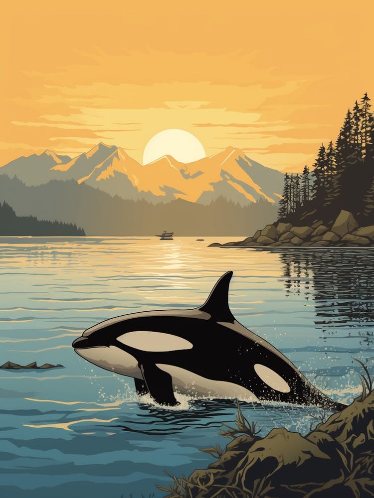 Orca Whale Swimming