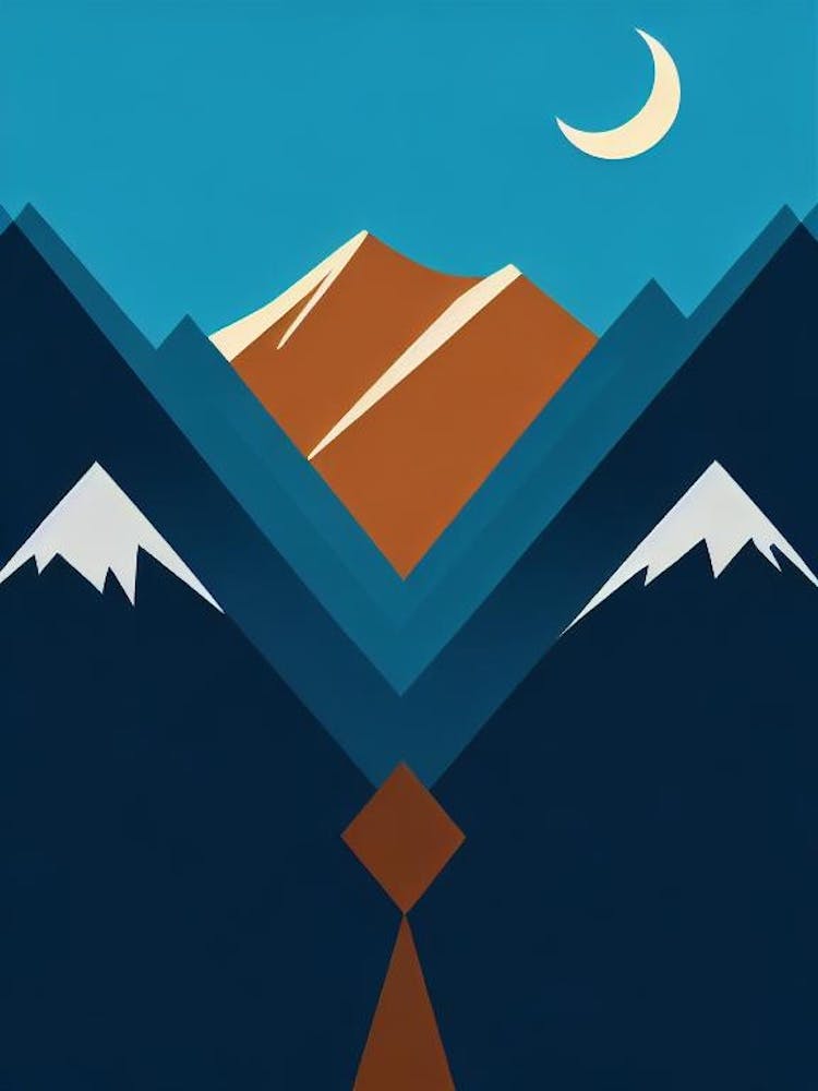 Arabba, Italy Modern Illustration Skiing Poster