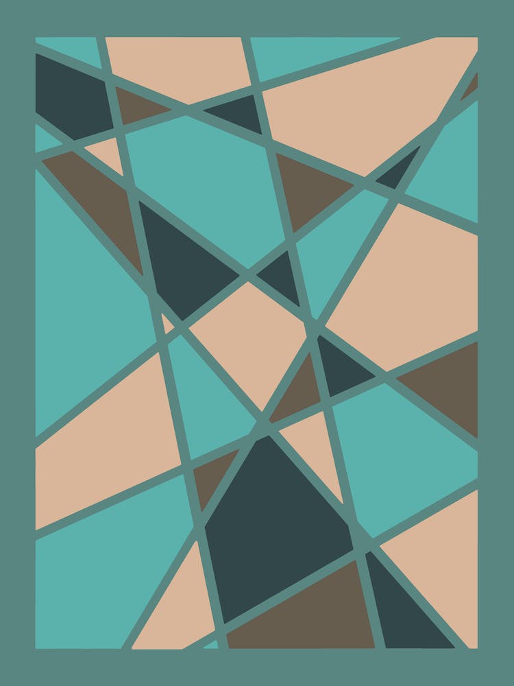 Abstrakt Geometrische Dreiecke Türkis