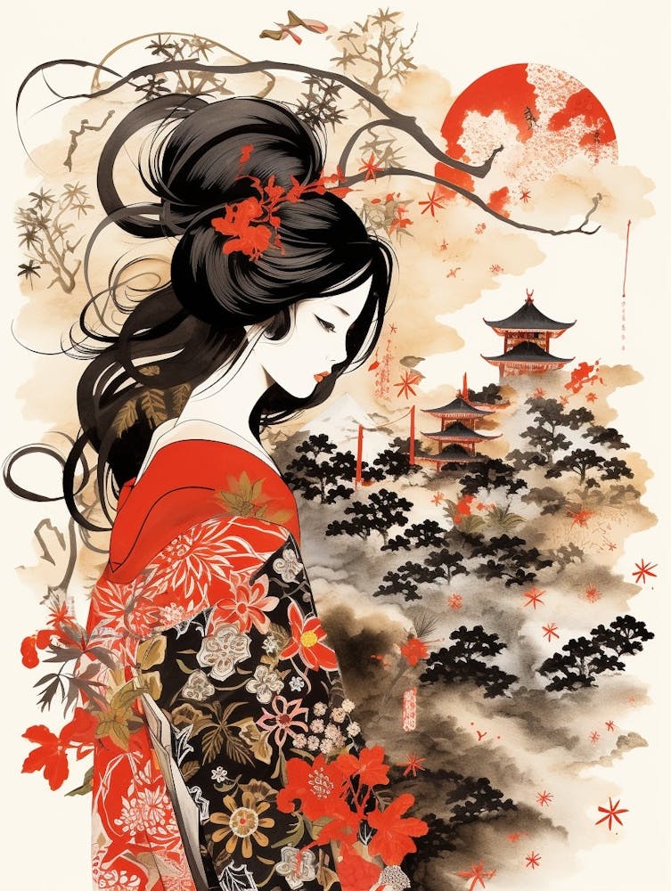 Illustration de Calligraphie Japonaise 7