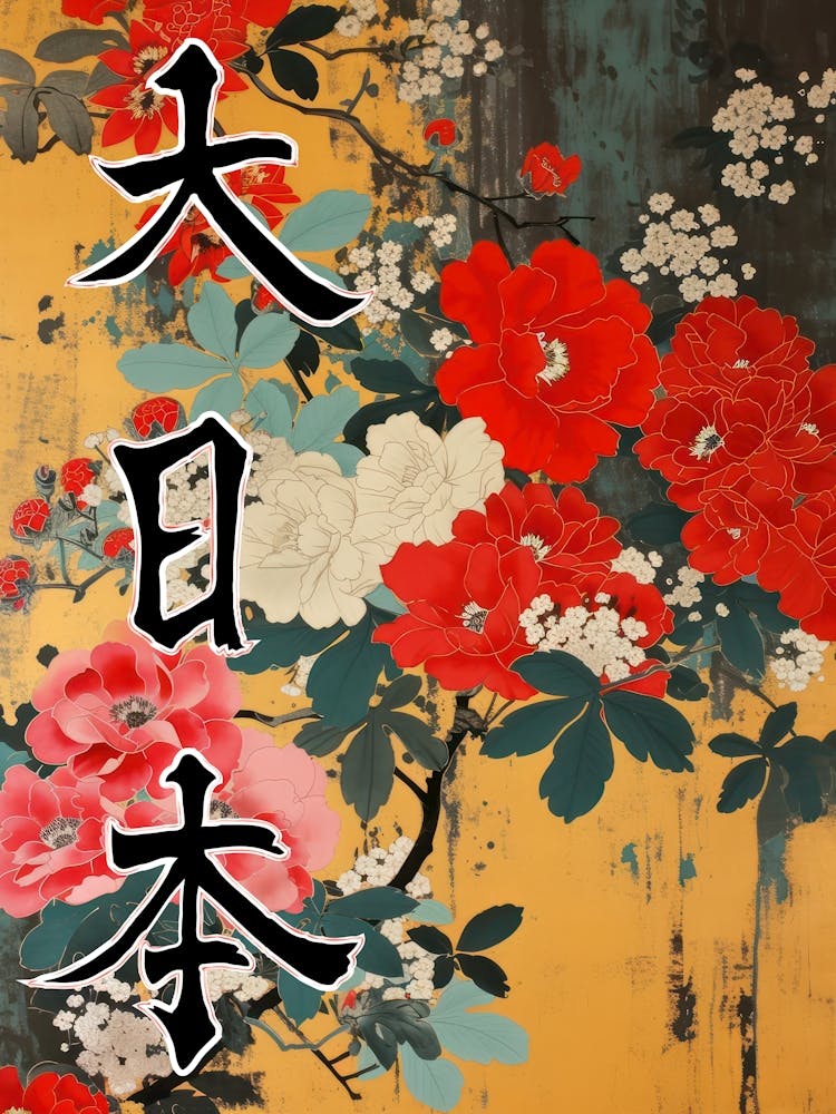 Great Japan Hokusai Poster Japanese Floral  13