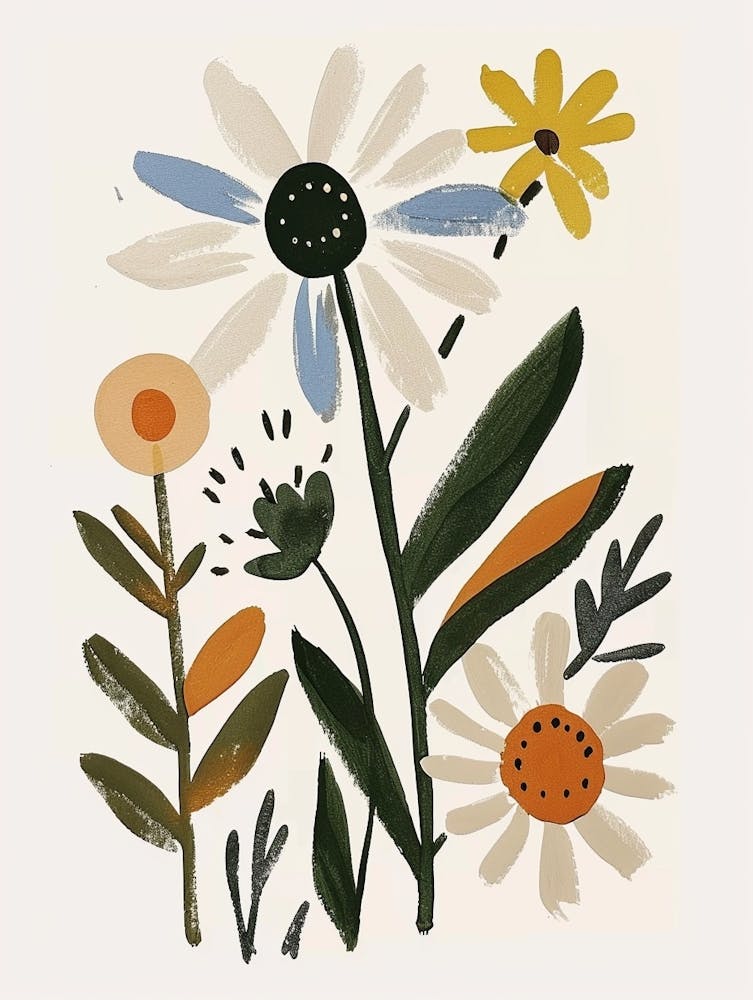 Painted Florals Oxeye Daisy 1