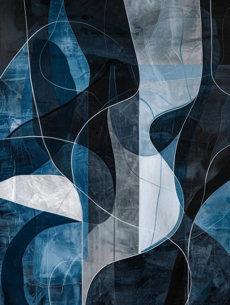 Abstract Blue Painting 19