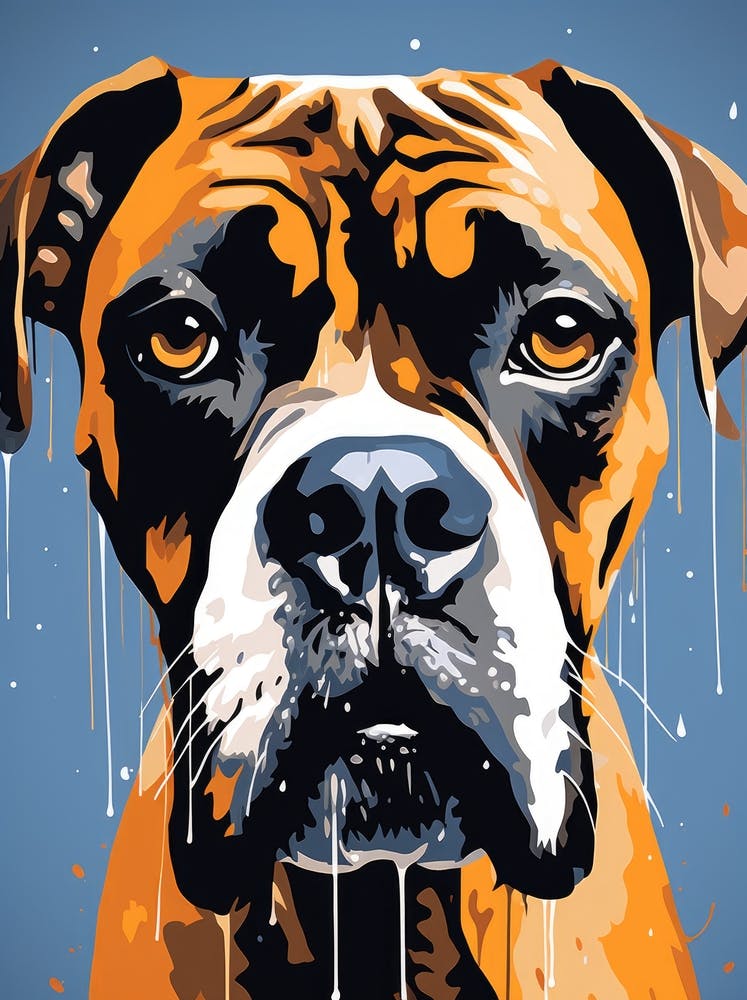 Boxer Dog Painting 4
