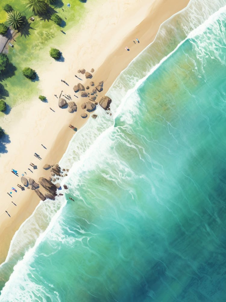 Beautiful Aerial View Of A Beach
