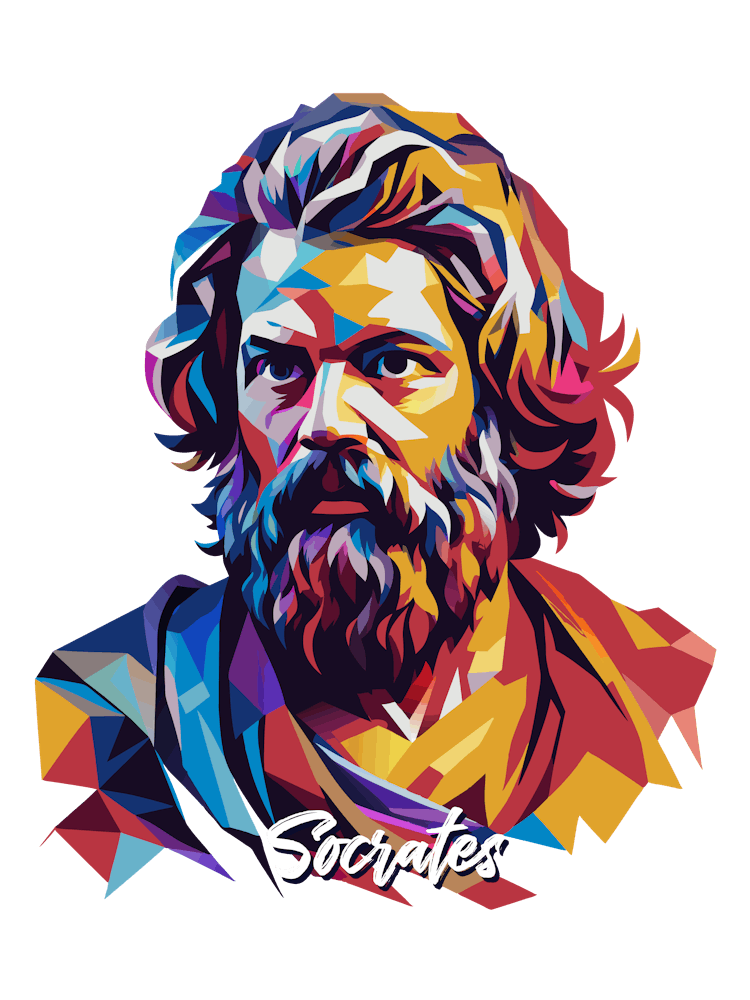 Socrates 02 Portrait WPAP Pop Art