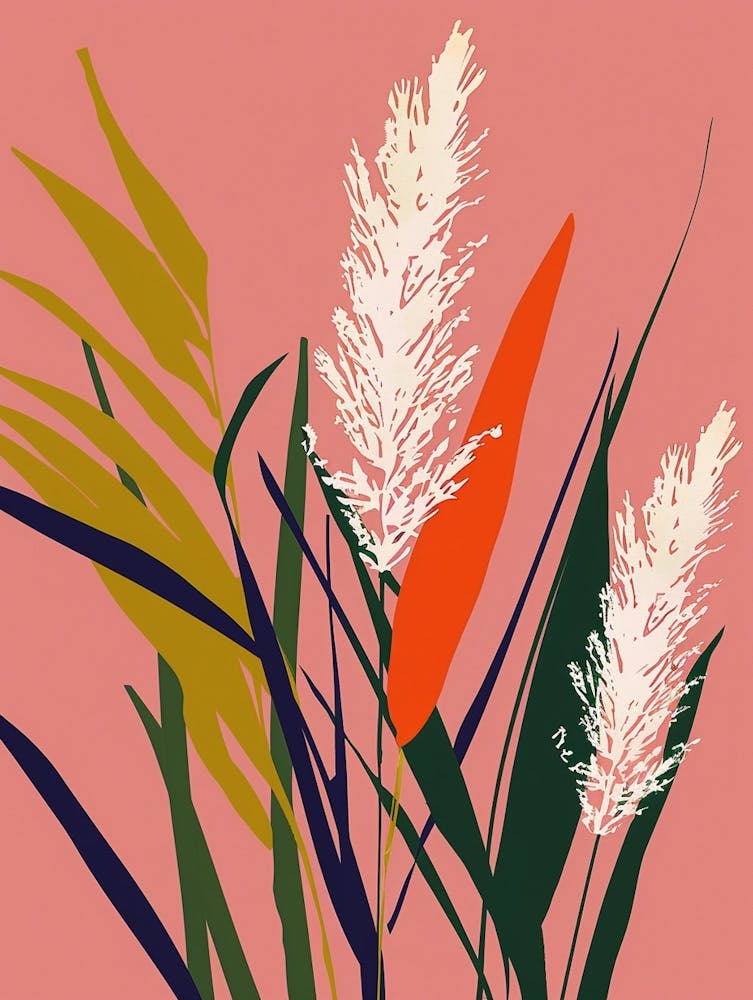 Grass Plant Minimalist Illustration 7