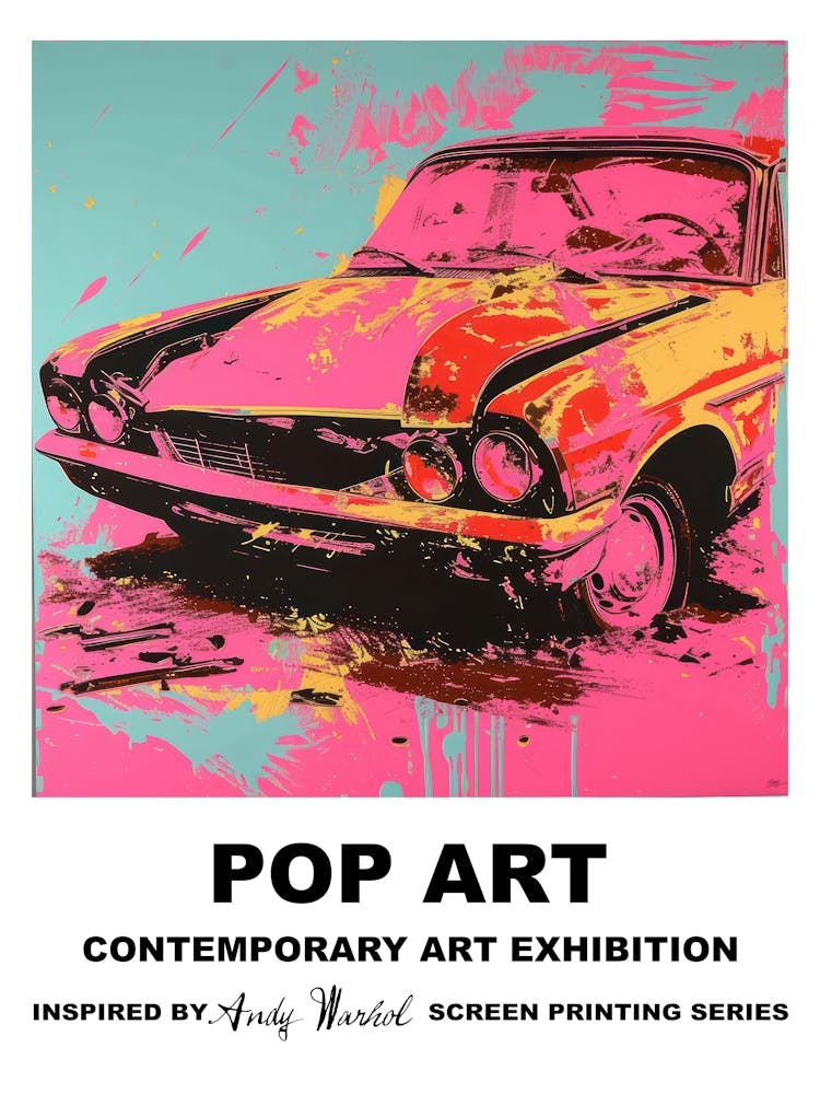 Poster Car Crash Pop Art 2