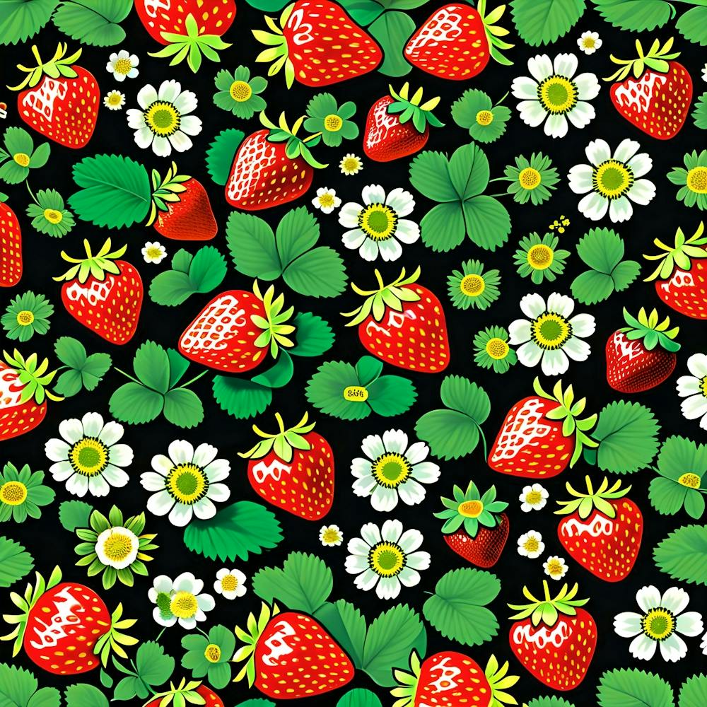 Strawberry Seamless Pattern Vector