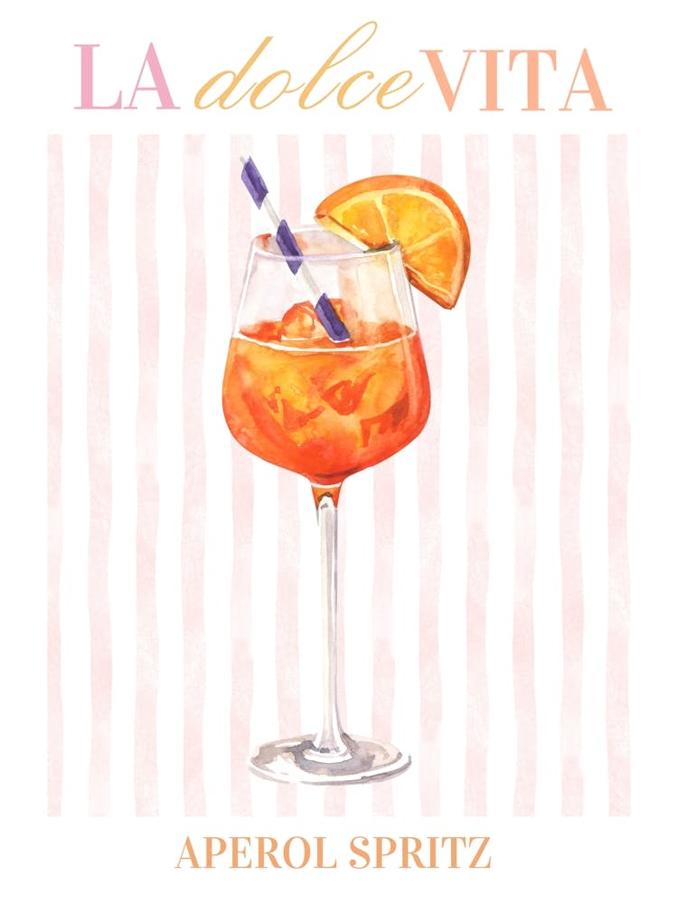 La Dolce Vita, Italy Illustration