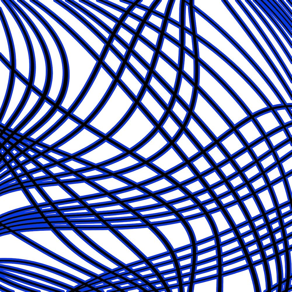 Abstract Blue Wavy Lines
