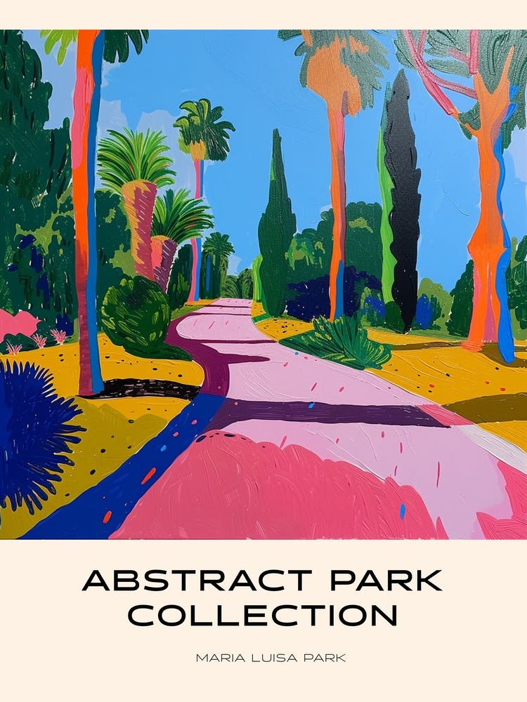 Abstract Park Collection Poster Maria Luisa Park Seville Spain 2