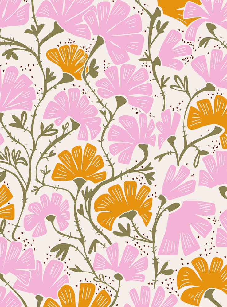 Floral statement climbing flowers