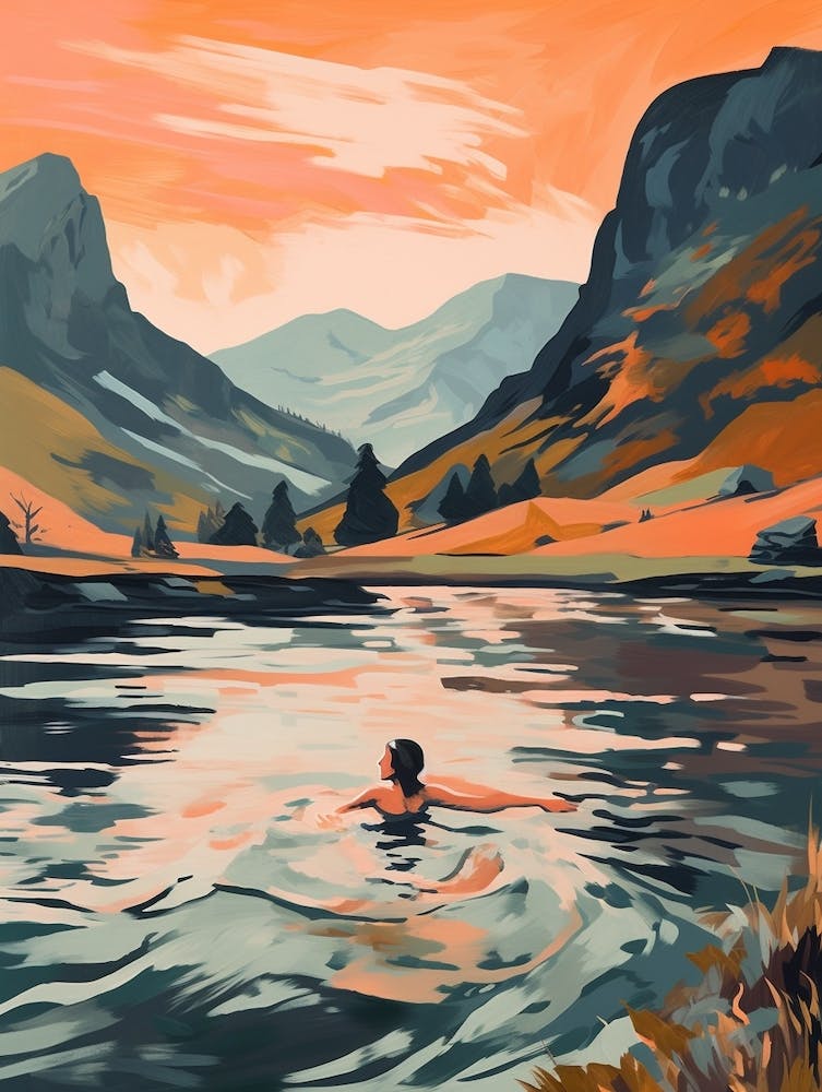 Wild Swimming At Buttermere Cumbria 2