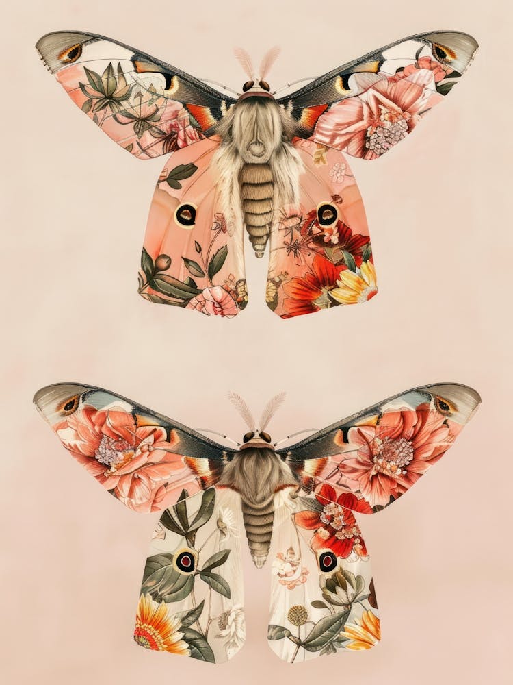 Textile Butterflies William Morris Style 1