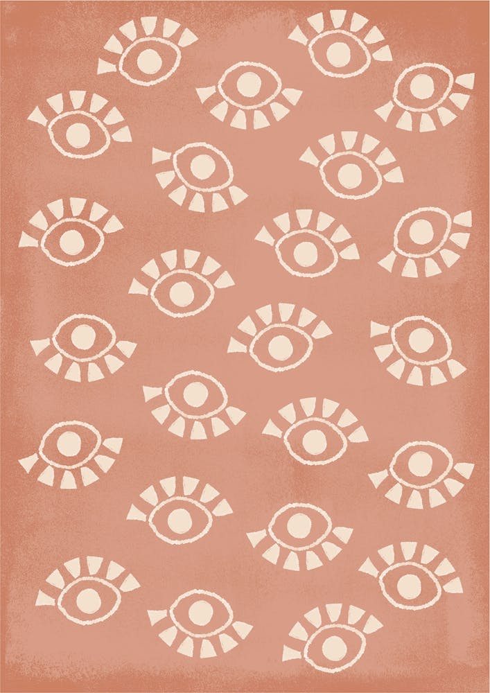 Abstract Eyes Terracotta