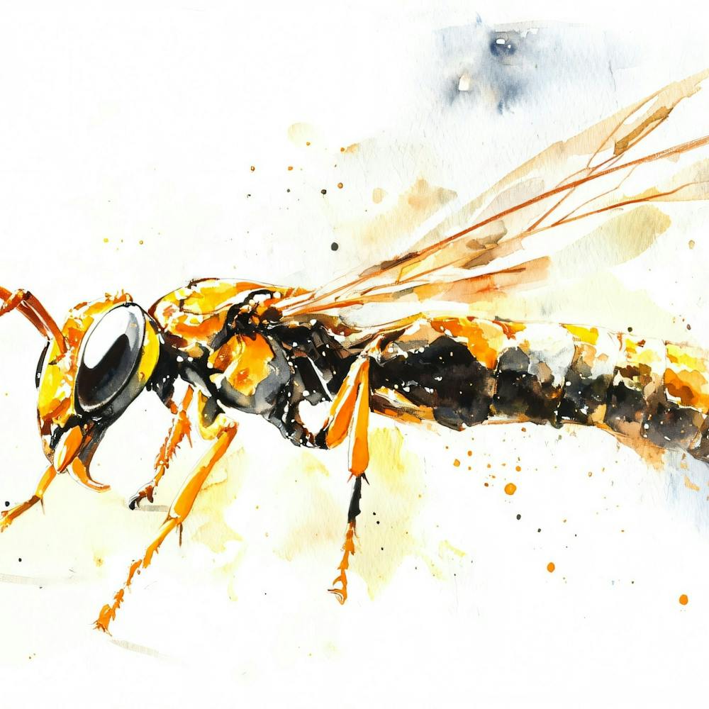 Wasp Watercolor Wild