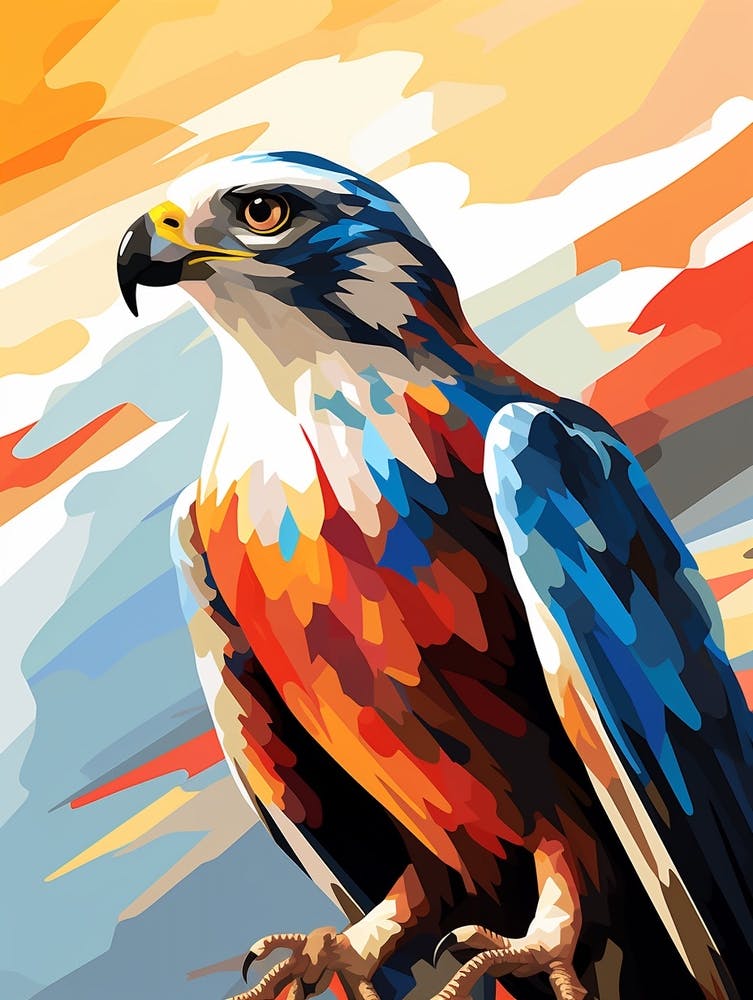 Colourful Geometric Bird Harrier