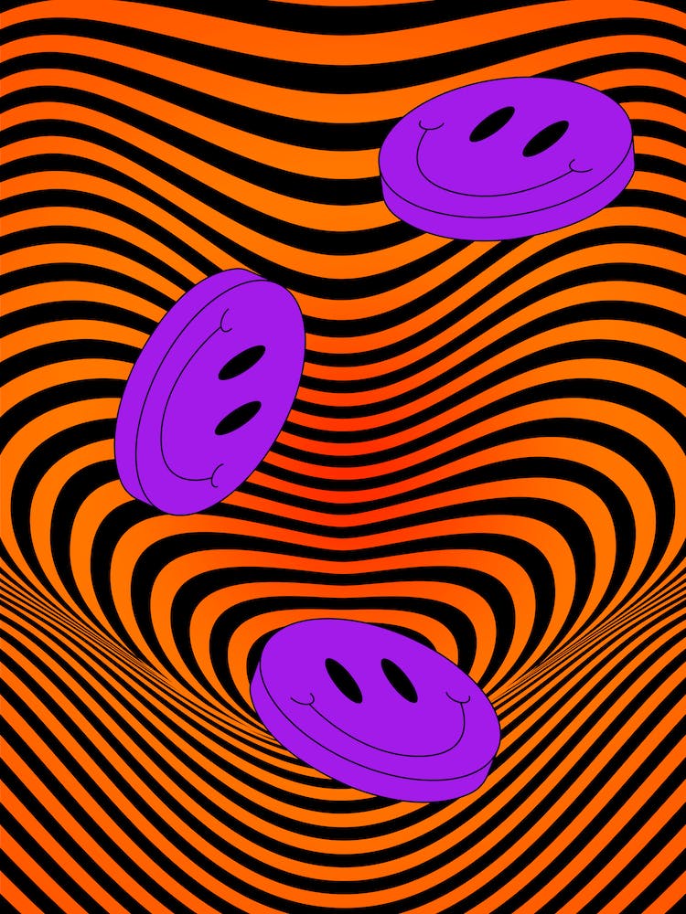 Trippy Smiley Orange