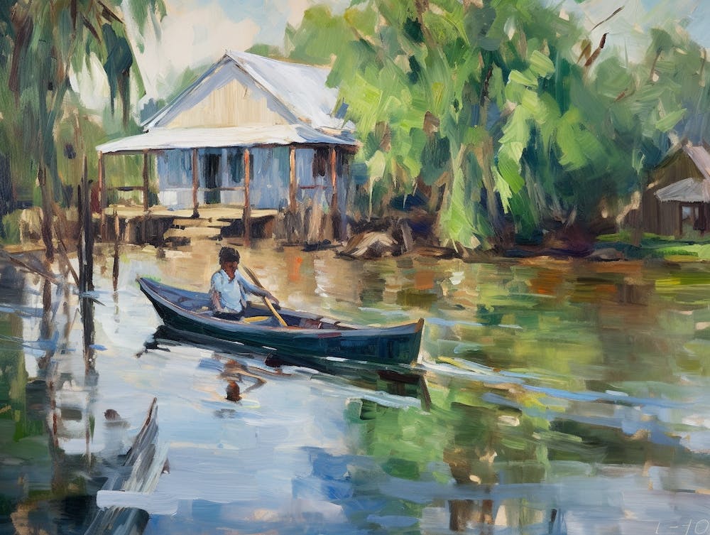 Man In A Canoe