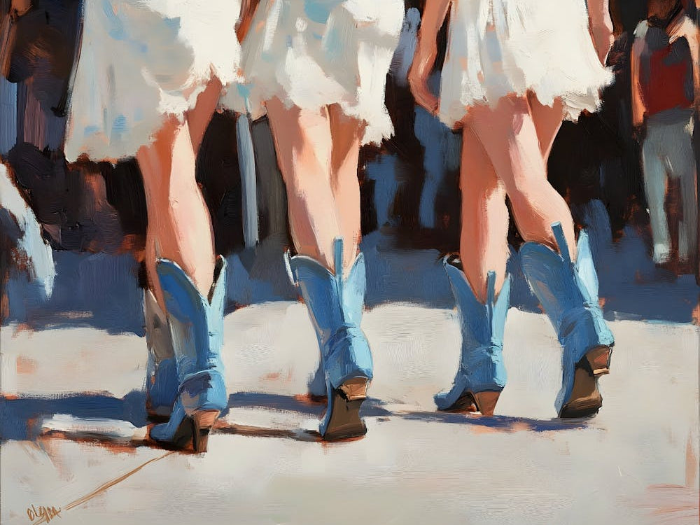 Three Cowgirls In Blue Boots