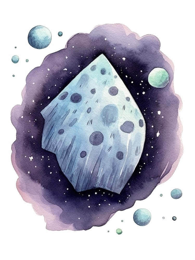 Asteroid Watercolour Celestial 3