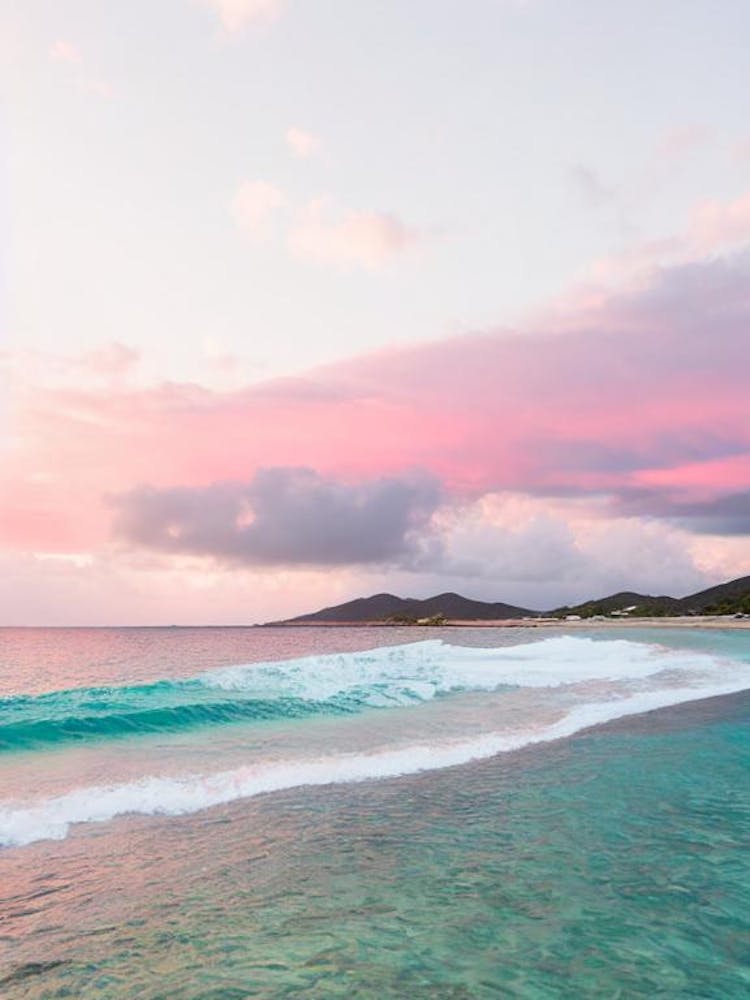 Cane Garden Bay, British Virgin Islands Pink Photography 1