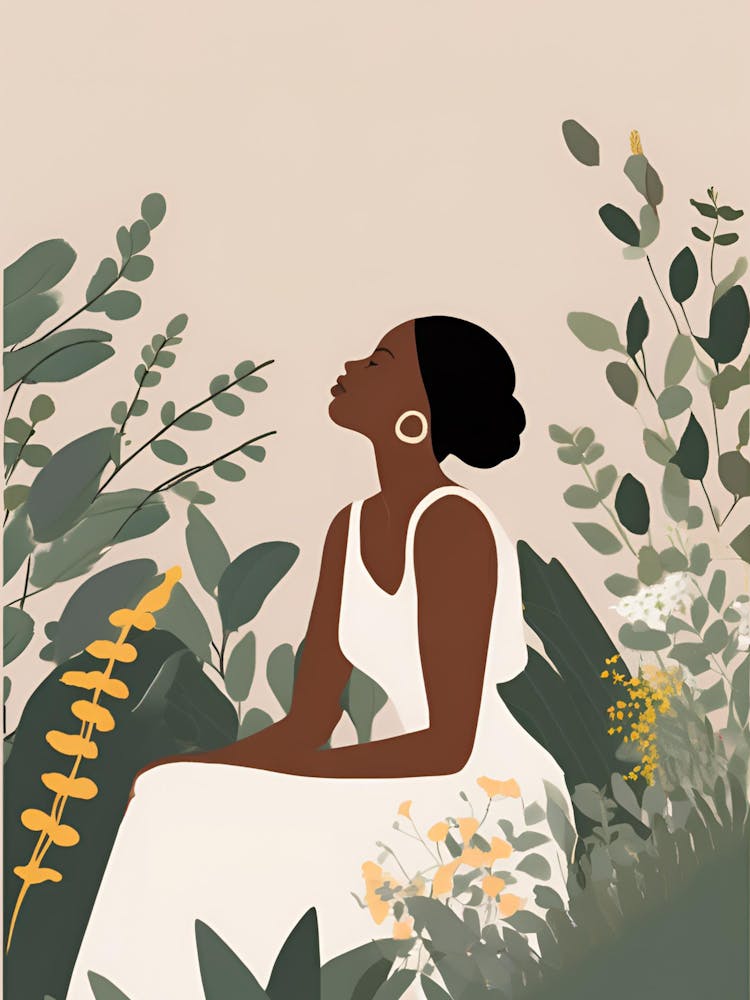 Woman In The Garden 1