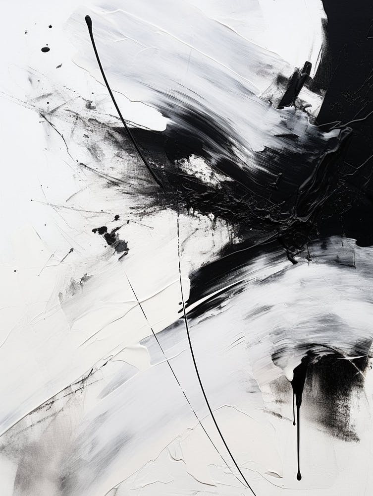 Timeless Reverie Abstract Black And White 1