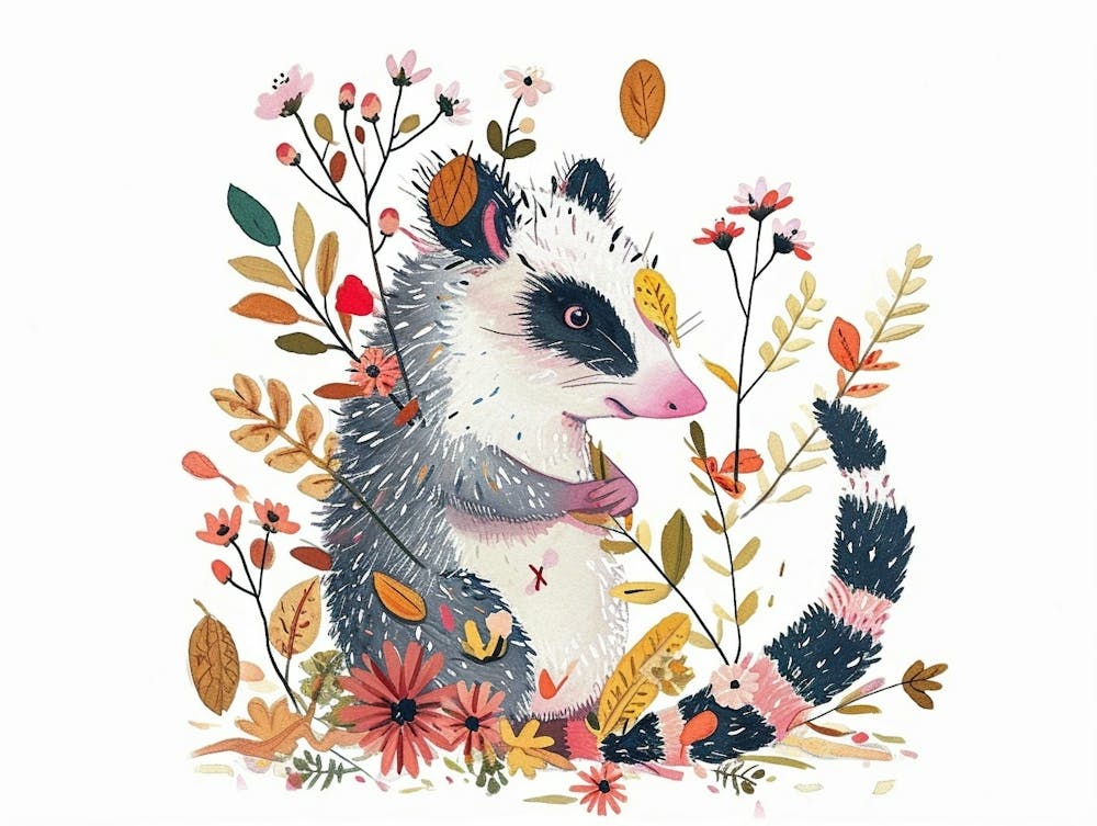 Kleines florales Opossum 3
