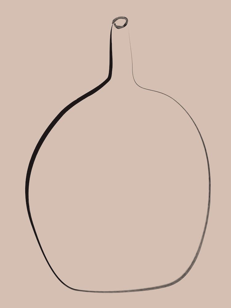 Still Life Ceramic Vase Minimal Sketch