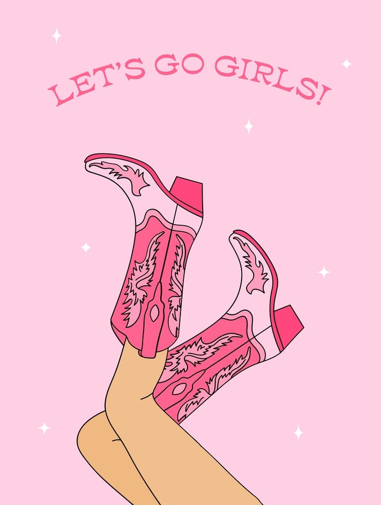 Pink Let's Go Girls Cowgirl