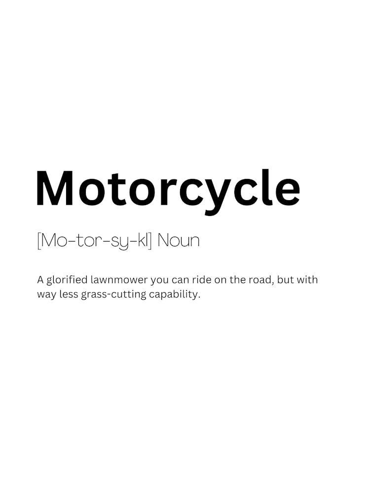 Motorcycle Definition Meaning