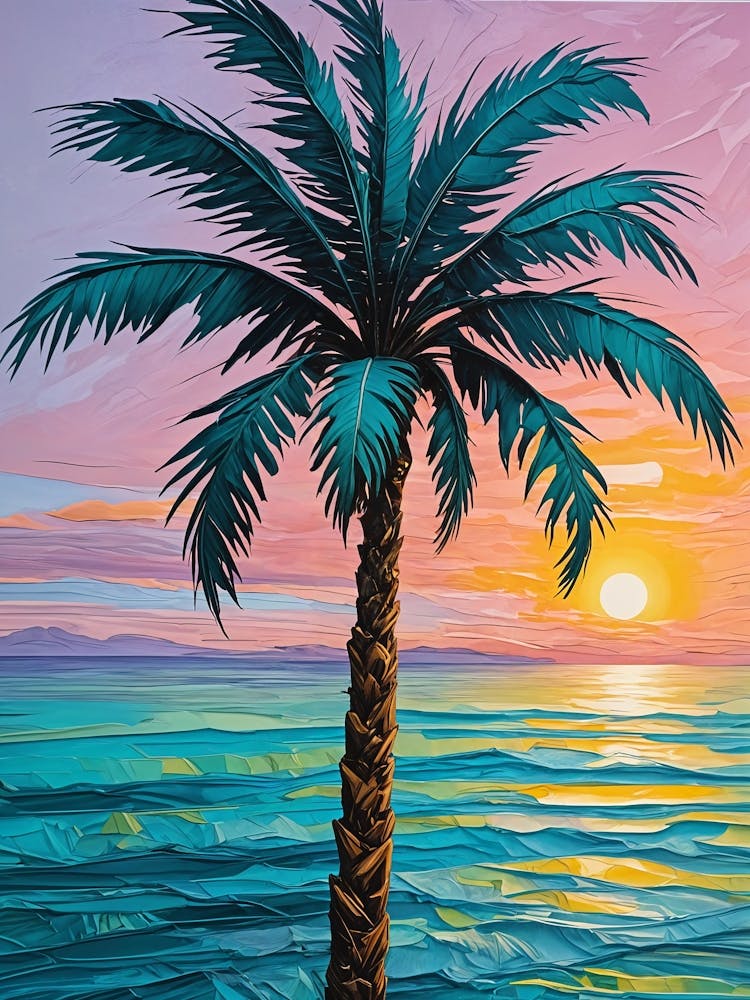 Sunset Palm Tree no1
