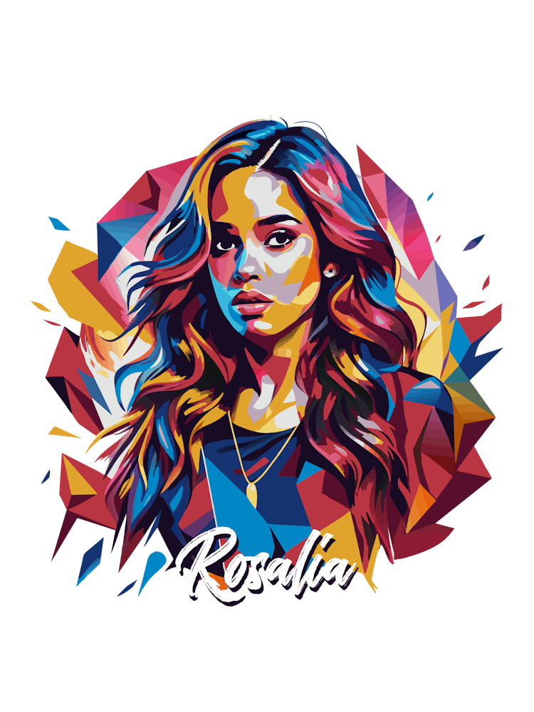 Rosalia 02 Portrait Music Icon WPAP Pop Art Style
