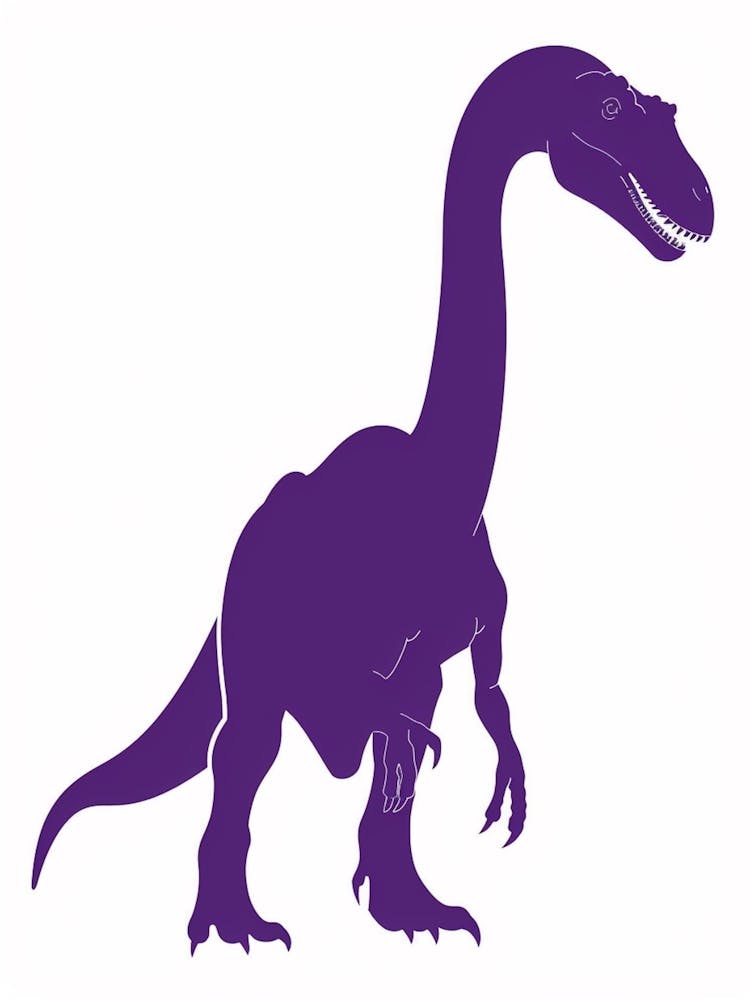 Purple Dinosaur Silhouette 1