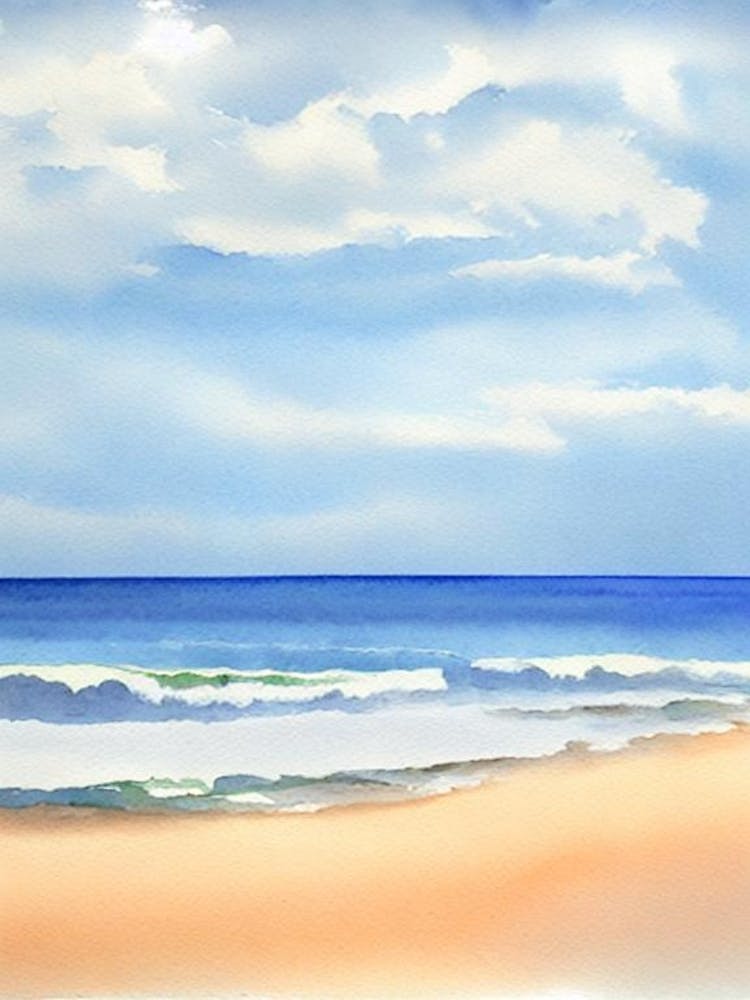 Boomerang Beach, Australia Watercolour