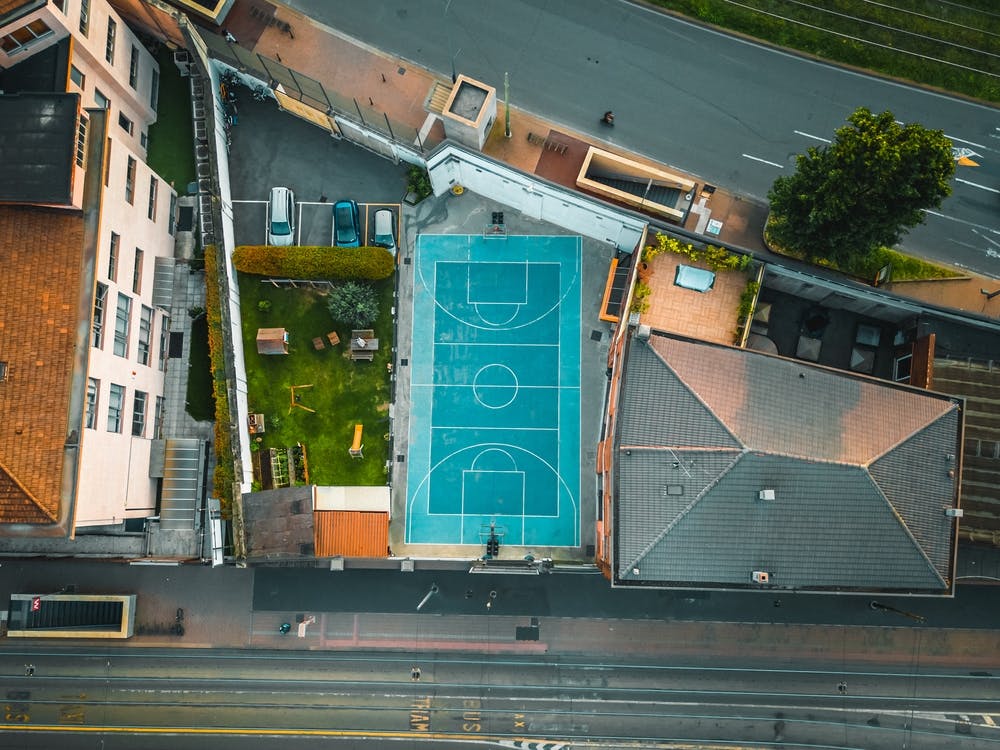 Drone Chronicles: Milan Streets in Aerial Detail. Wall Street Milan Italy