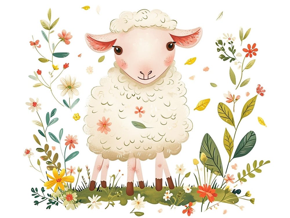 Little Floral Sheep 2