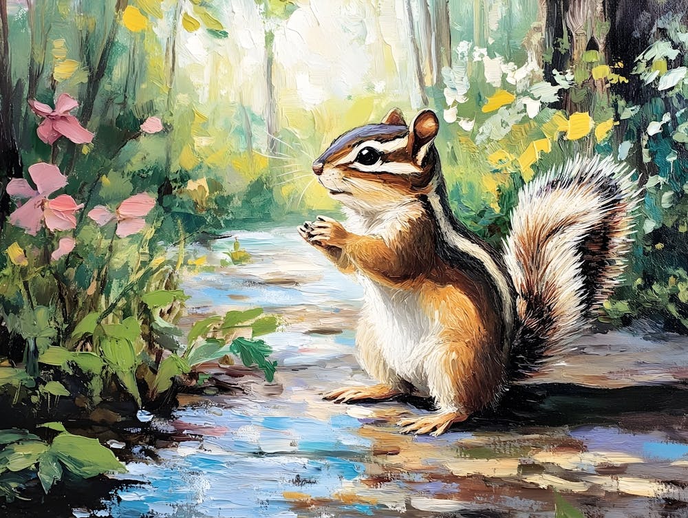 Chipmunk In The Woods