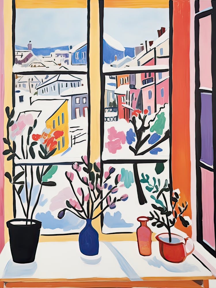 The Windowsill Of Reykjavik   Iceland Snow Inspired By Matisse 3